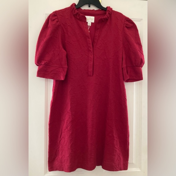 Lilly Pulitzer Elsey Elbow Sleeve DressNWTSize XLMalbec Red Color